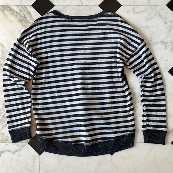 COIN Charcoal and White Striped Crewneck Pullover - Picture 5 of 5